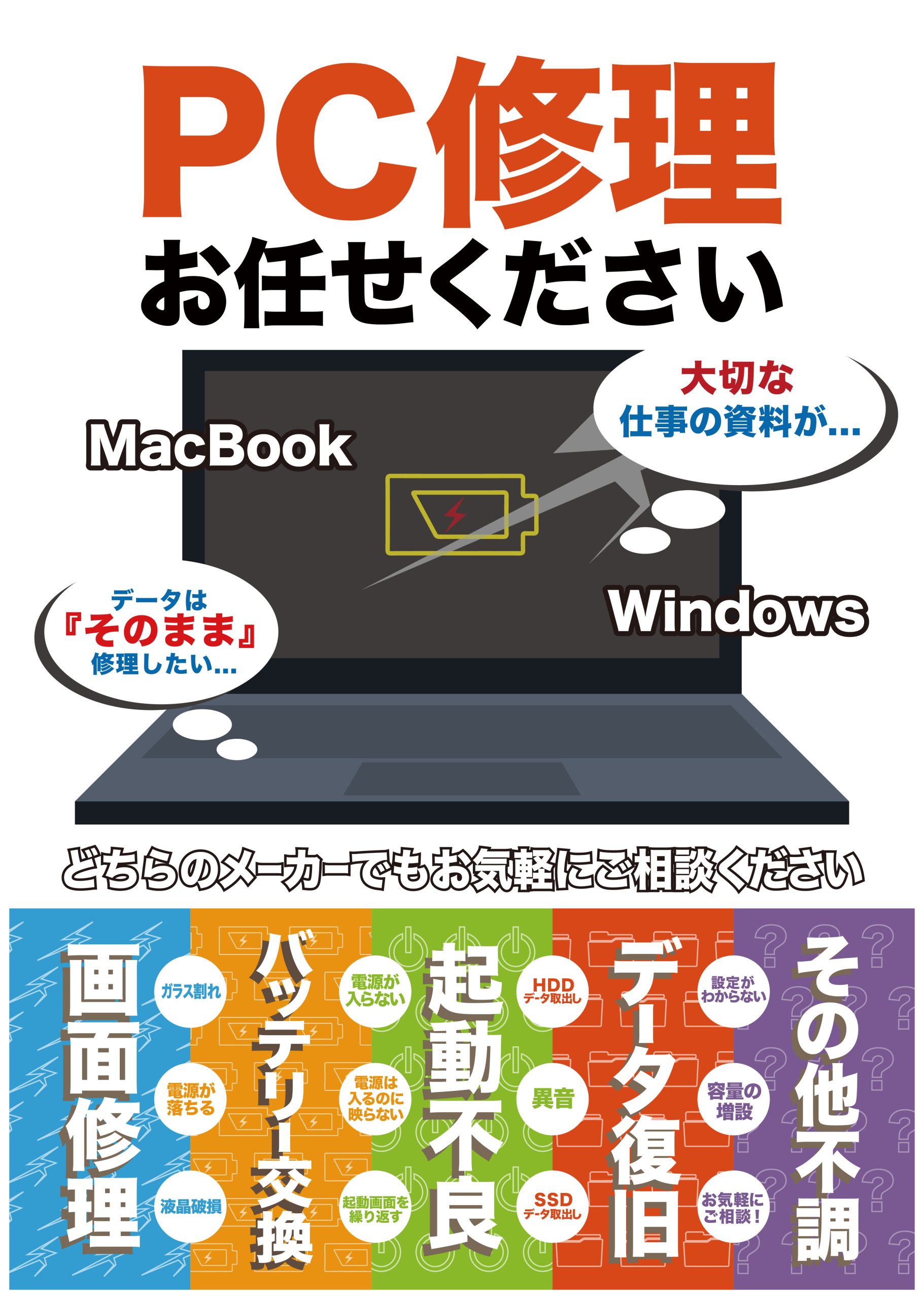 パソコン修理Dr.｜PC修理・データ復旧・サポート・初期設定